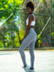 Legging bleu d'eau taille extra haute Lismina
